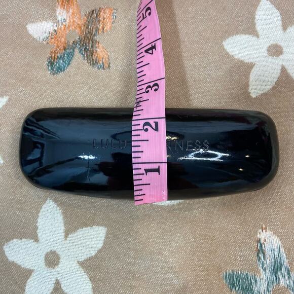 LULU GUINNESS LONDON HardCase Eyeglasses Sunglasses Reading Glasses Shinny Blk - Picture 6 of 7